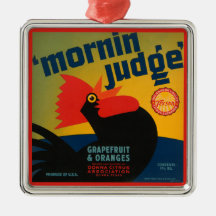 Fruit Crate Label Christmas Ornaments