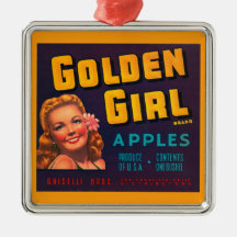 Fruit Crate Label Christmas Ornaments