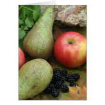 fruit d'automne cartes de vœux