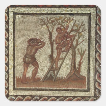 Fruit de cueillette, mosaïque romaine stickers carrés