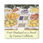 Fruit Displayed on a Stand by Gustave Caillebotte Magnet