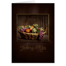 FRUIT DU VIEUX MONDE IMAGE/BASKET - YESTEYEAR CARTE DE VŒUX