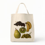Fruit Grocery Bag - Grapes, Bananas, Kiwi, Pear