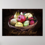 Fruit of the Spirit, Painted Brown Basket Posters