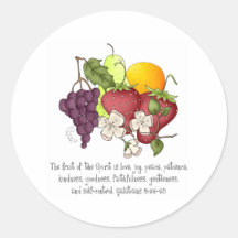Fruit of the Spirit Round Sticker