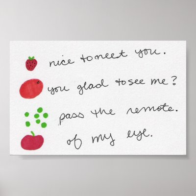 Fruit Sayings Print by tomboyinaskirt