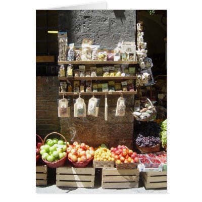 Fruit Stand Blank Card by jenpompa
