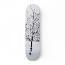 Fruit Tree In Winter Clothing Skate Board Decks