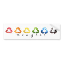 Fruit Veggie Recycle Bumper Sticker