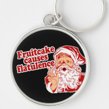 Fruitcake Causes Flatulence Keychains