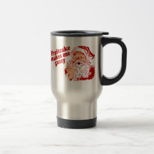 Fruitcake Makes Santa Gassy Mugs