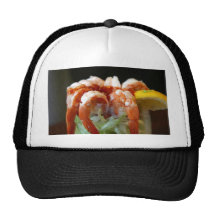 Fruits de mer de laitue de citrons de cocktail de  casquettes