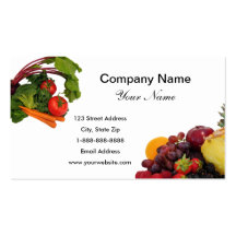 Fruits et légumes 2 cartes de visite cartes de visite professionnelles