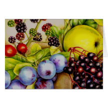 Fruits from the Hedgerow fine art everyday card