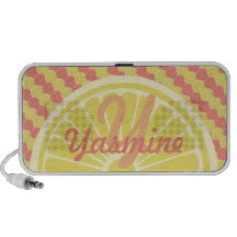 Fruity Citrus Monogram and Name Mini Speaker