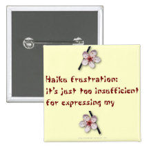 Frustration de Haiku Badges Avec Agrafe