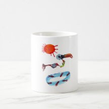 frying over the fish pond mugs