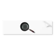 Frying pan with cooking oil bumper sticker