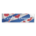 Fryslan Boppe Frisian Flag Bumper Sicker Friesland Bumper Sticker