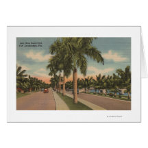 Ft. Lauderdale, Florida - View of Las Olas Card