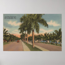Ft. Lauderdale, Florida - View of Las Olas Print