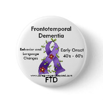 FTD, Frontotemporal Dementia Purple Ribbon Pin