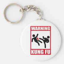 fu d'avertissement de kung porte-clés