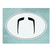 Fu Manchu Moustache Postcard