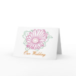 Fuchsia flower drawing, Our Wedding invitations cards