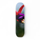 Fuchsia Flowers Purple Skateboard Deck
