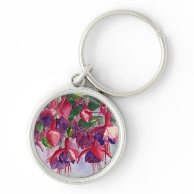 Fuchsia Lore Keychain by artbylmr
