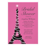 Fuchsia nuptiale d'invitation de douche d'étincell invitations