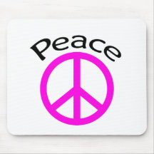 Fuchsia Peace & Word Mousepad