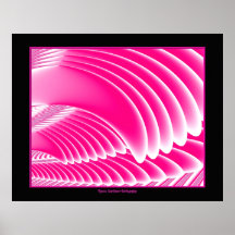 Fuchsia Pink Angel's Wings Fractal Print