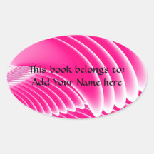 Fuchsia Pink Angel's Wings Fractal Sticker