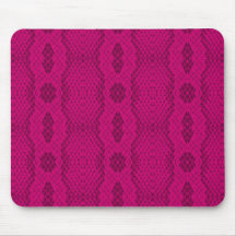 Fuchsia Pink Snakeskin Mouse Pad