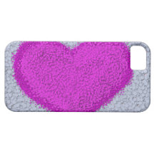 Fuchsia Polka-Dot Heart IPhone 5 Case