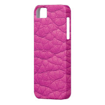 Fuchsia Wrinkled Faux Soft Leather iPhone 5s Case
