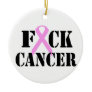 Fuck breast cancer christmas ornaments