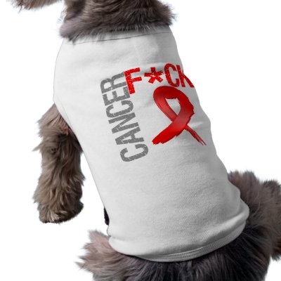 Fuck Cancer - Blood Cancer Doggie T-shirt by cancerapparel