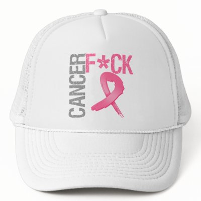 Fuck Cancer - Breast Cancer Mesh Hat by cancerapparel