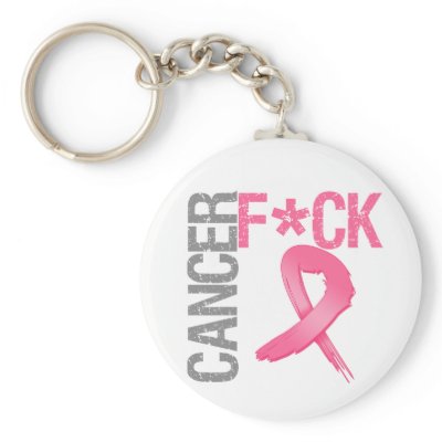 Fuck Cancer - Breast Cancer Key Chains by cancerapparel