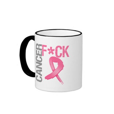 Fuck Cancer - Breast Cancer Mug by cancerapparel