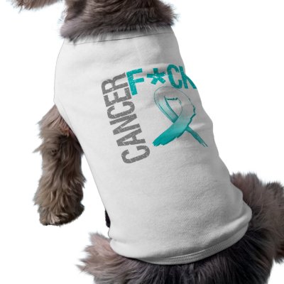 Fuck Cancer - Cervical Cancer Pet Tee by cancerapparel
