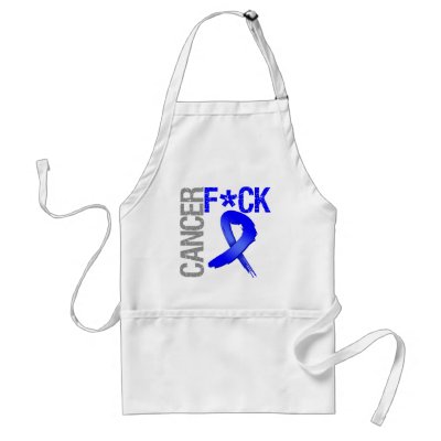 Fuck Cancer - Colon Cancer Apron by cancerapparel