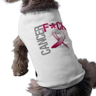 Fuck Cancer - Head and Neck Cancer Dog Tshirt by cancerapparel