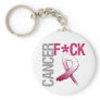 Fuck Cancer - Head and Neck Cancer Keychain