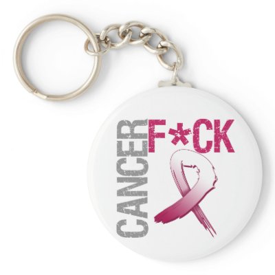 Fuck Cancer - Head and Neck Cancer Keychain by cancerapparel
