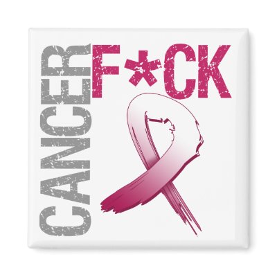 Fuck Cancer - Head and Neck Cancer Fridge Magnet by cancerapparel