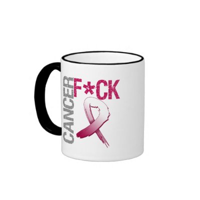 Fuck Cancer - Head and Neck Cancer Coffee Mug by cancerapparel